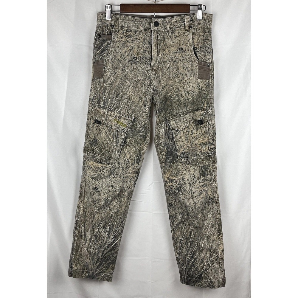 Magellan Outdoors Mossy Oak Brush Camo Cargo Pants Boys L 12/14 Unisex 28.5x27.5